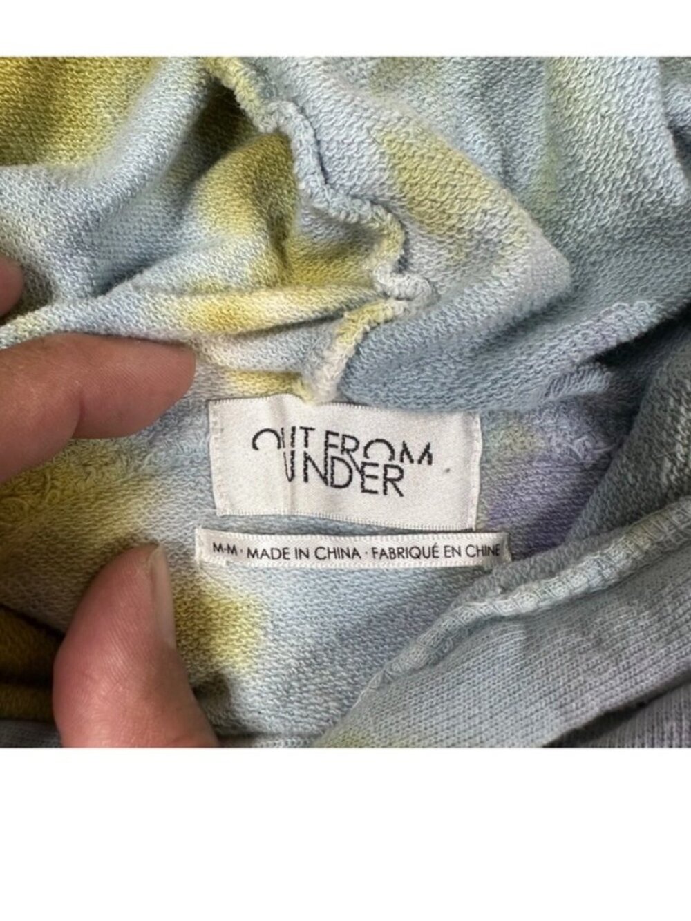 Out From Under Hoodie Womens Size M Multicolor Boxy Crop Urban Outfitters - Picture 2 of 6